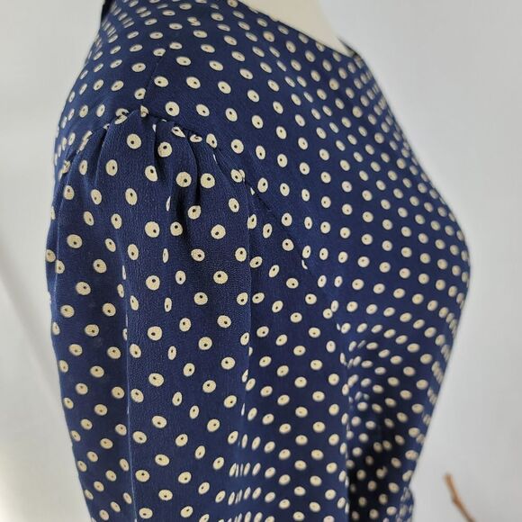 Vintage 80s navy polka dot summer dress - Picture 5 of 9